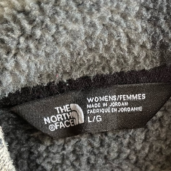 The North Face Plaid Fleece Cowl Turtleneck Crescent Hooded Sweater Pullover EUC - Picture 4 of 4